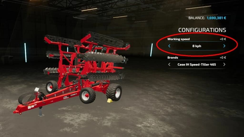 ADJUST WORKING SPEED