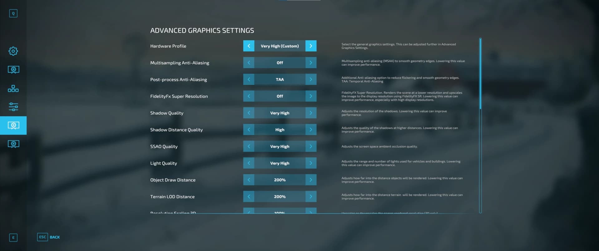 ADVANCED SETTINGS