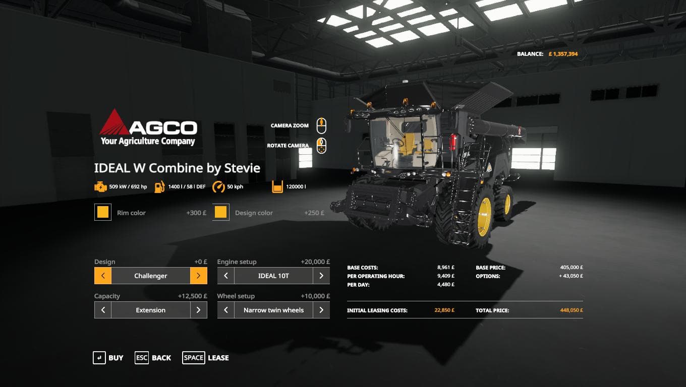 AGCO IDEAL 9 COMBINE BY STEVIE 2