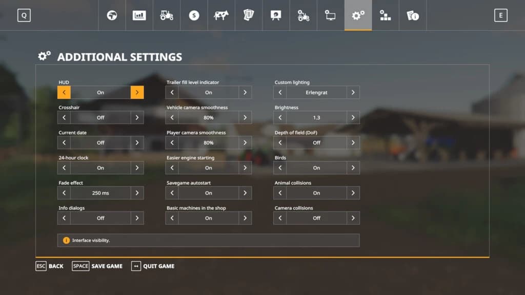 Additional Game Settings 2
