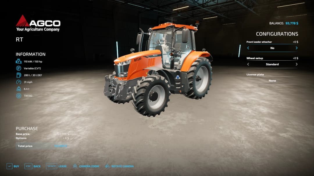 Agco RT120