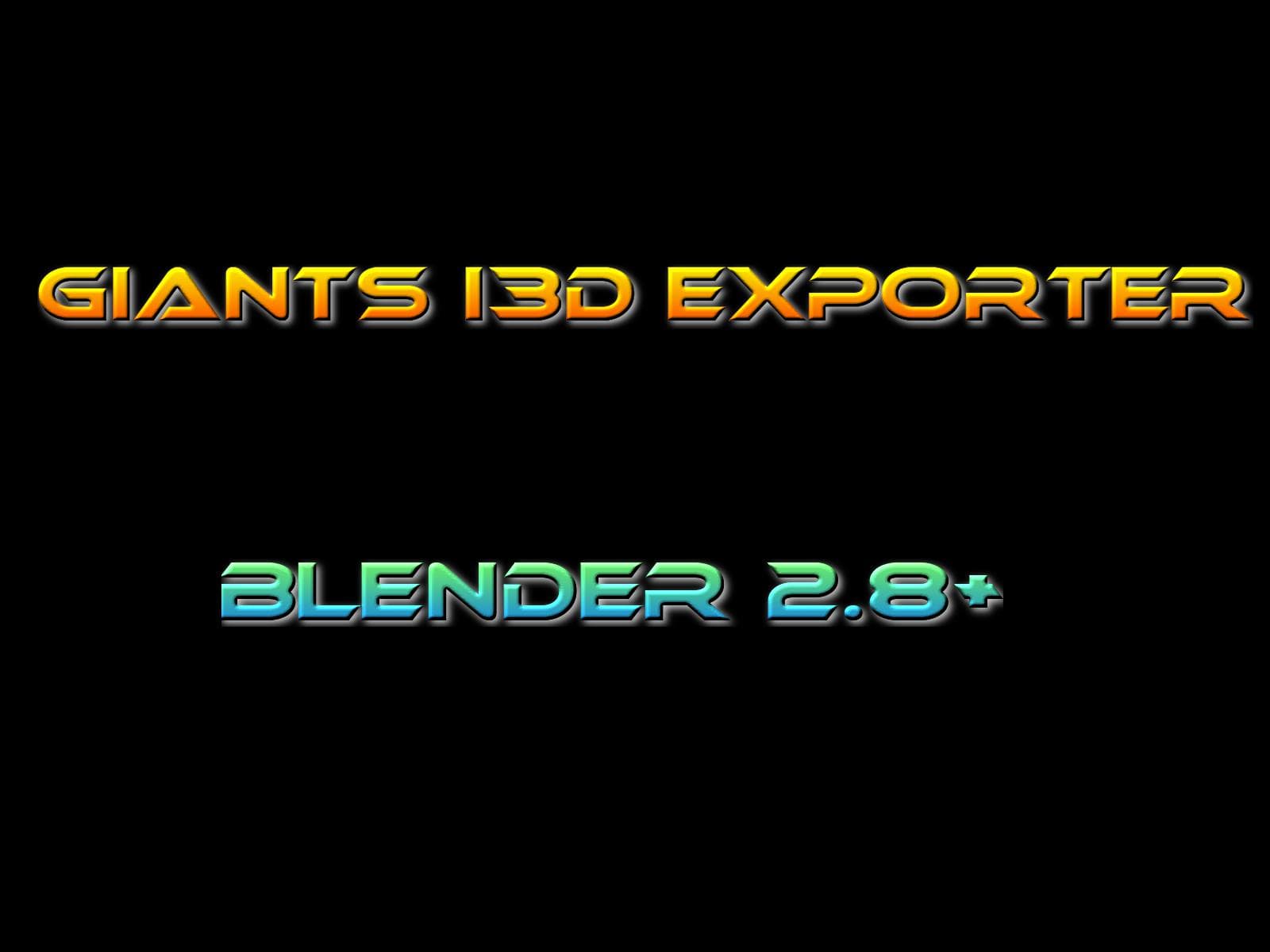 BLENDER GE EXPORTER BLENDER 2.8+/ GE 8.1
