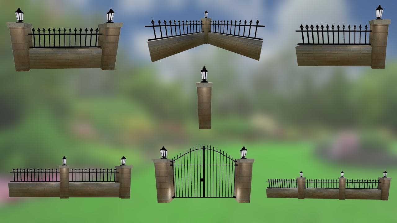 BRICK FENCES PACK 3