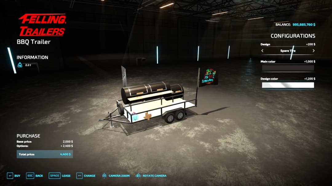 Barbecue pit trailer 2