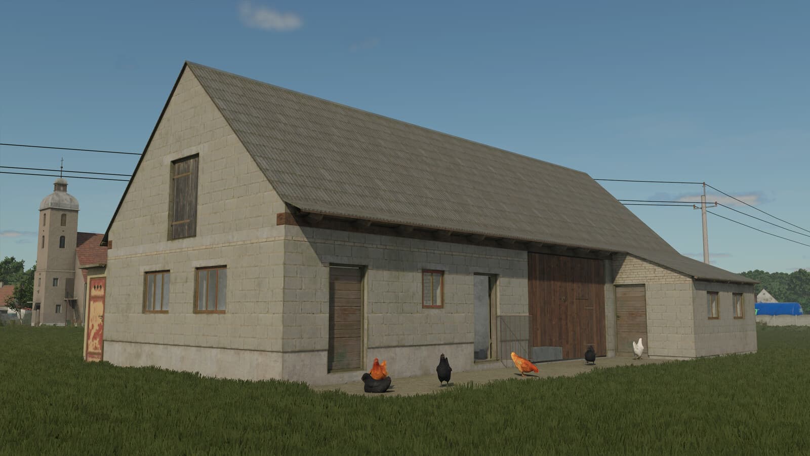 Barn With Chicken Coop 2