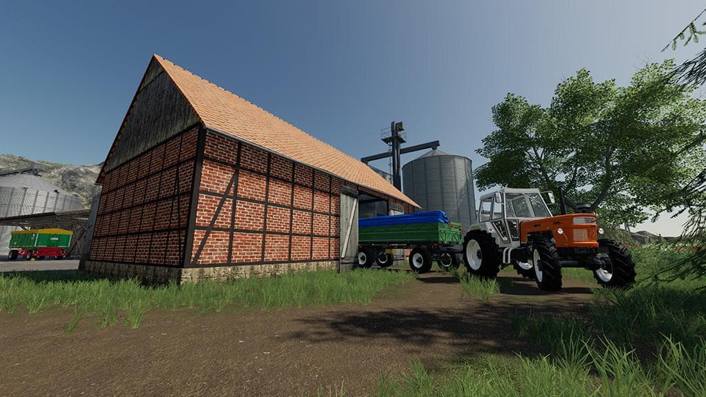 Barn With Silos 3