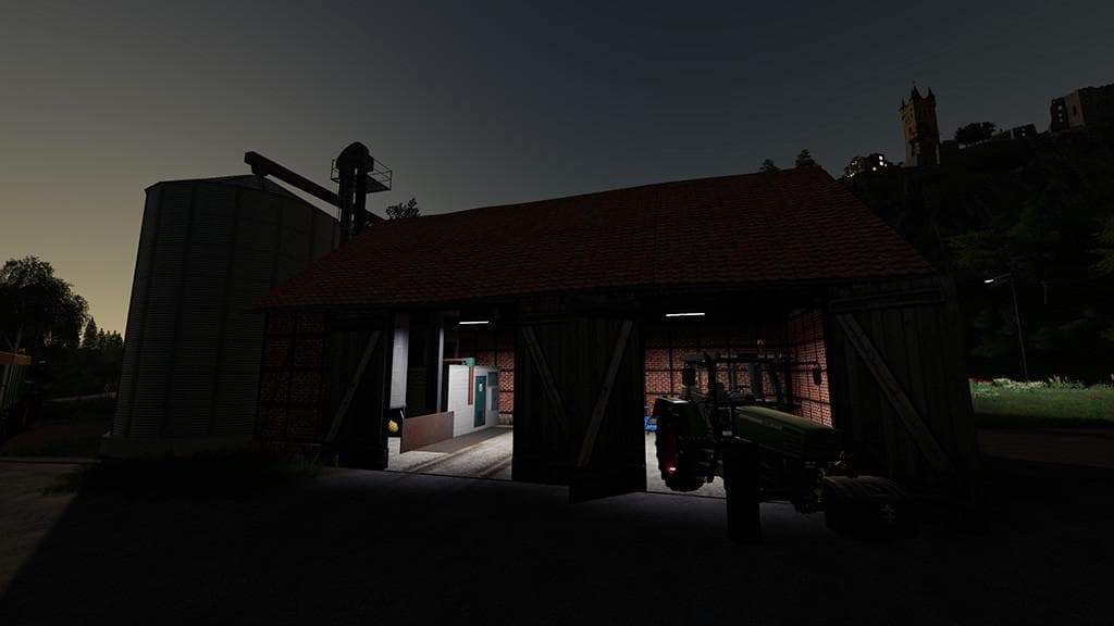 Barn With Silos