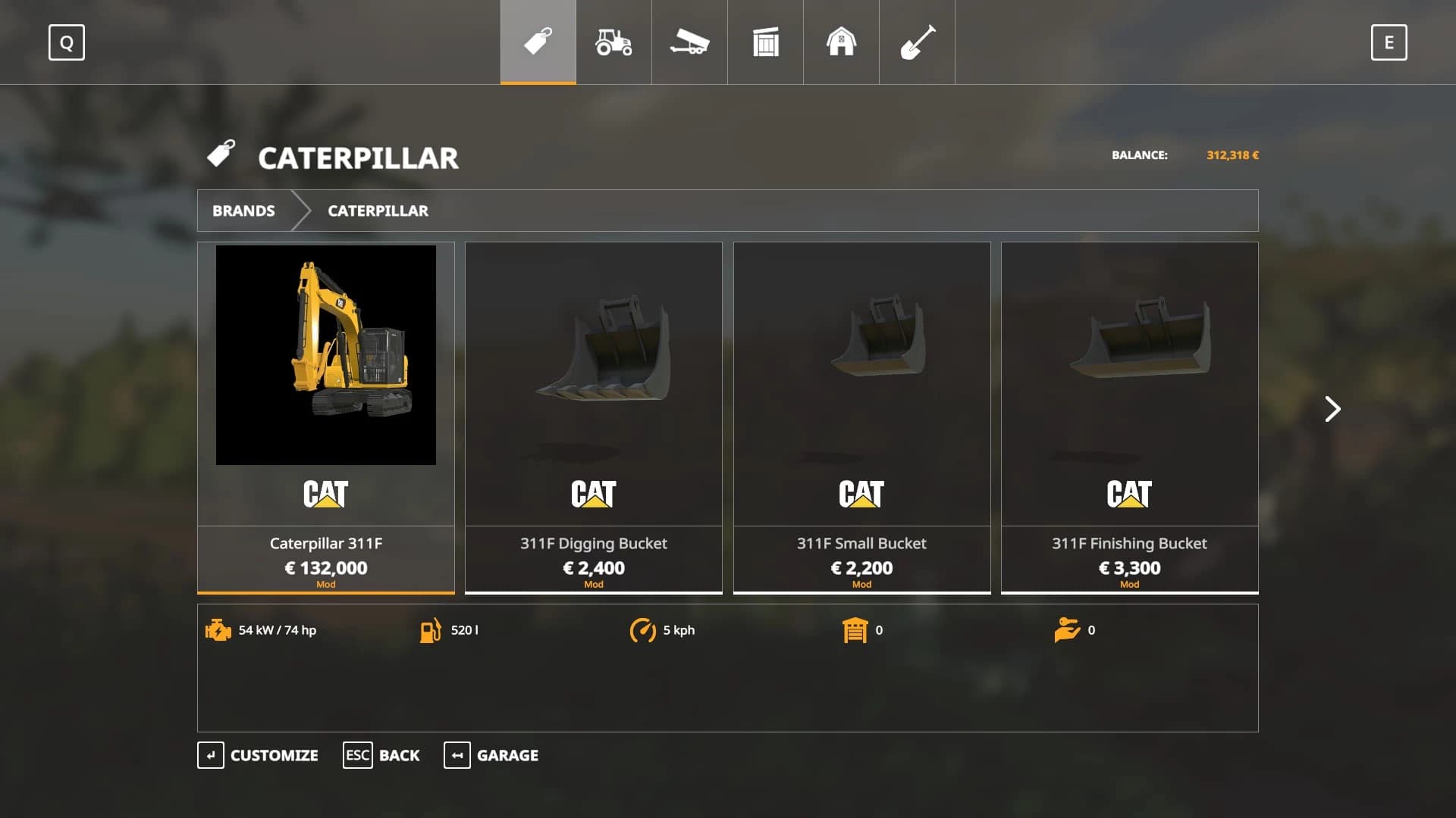 CAT 311F 4