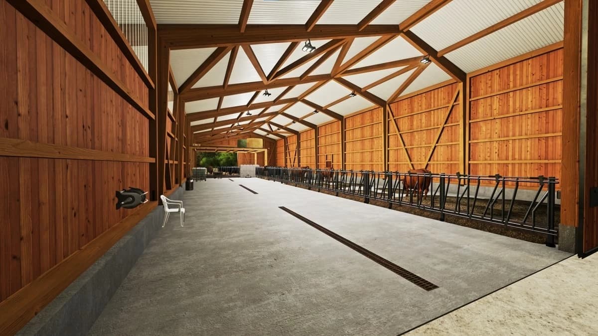 CATTLE BARN AND MANURE HEAP 3