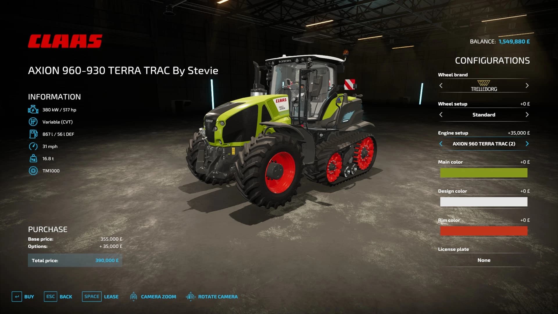 CLAAS AXION 960TT BY STEVIE 3