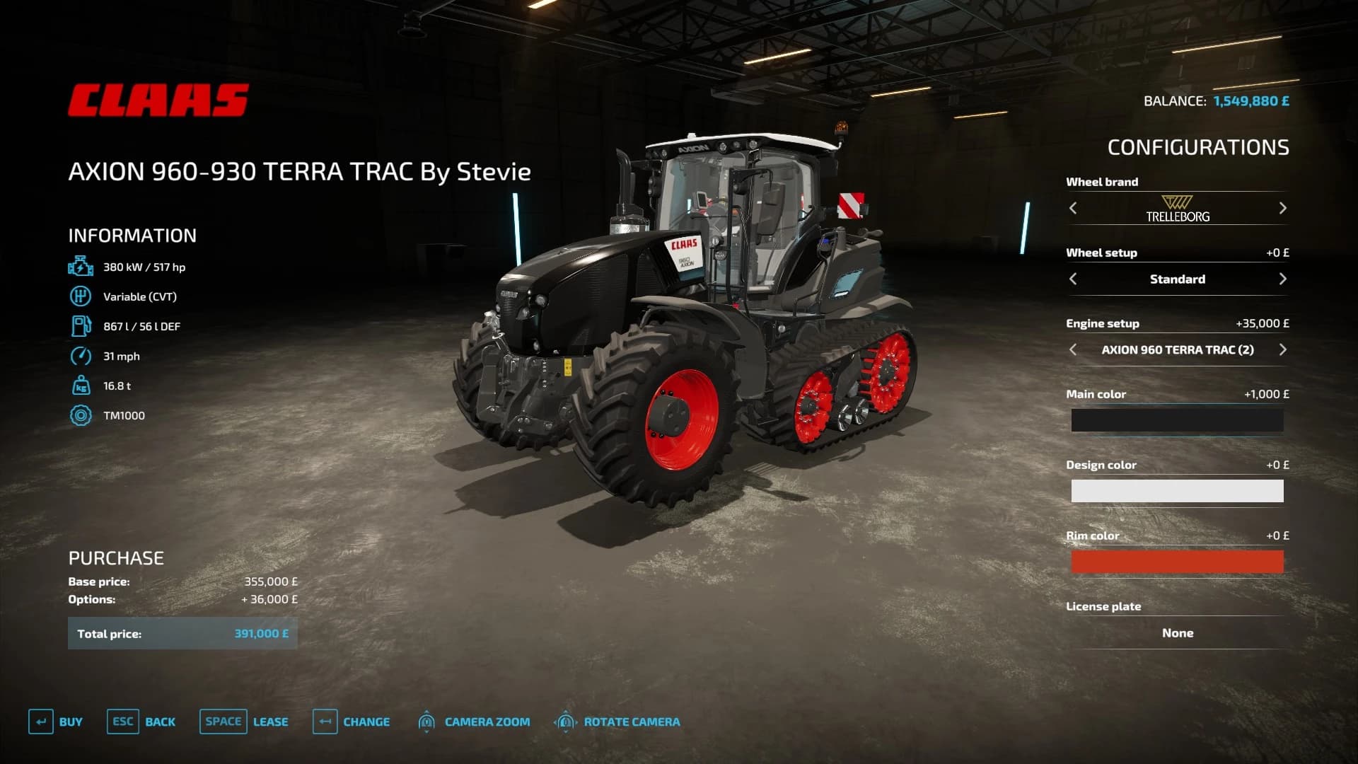 CLAAS AXION 960TT BY STEVIE