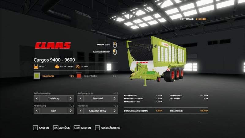 CLAAS CARGOS 9600