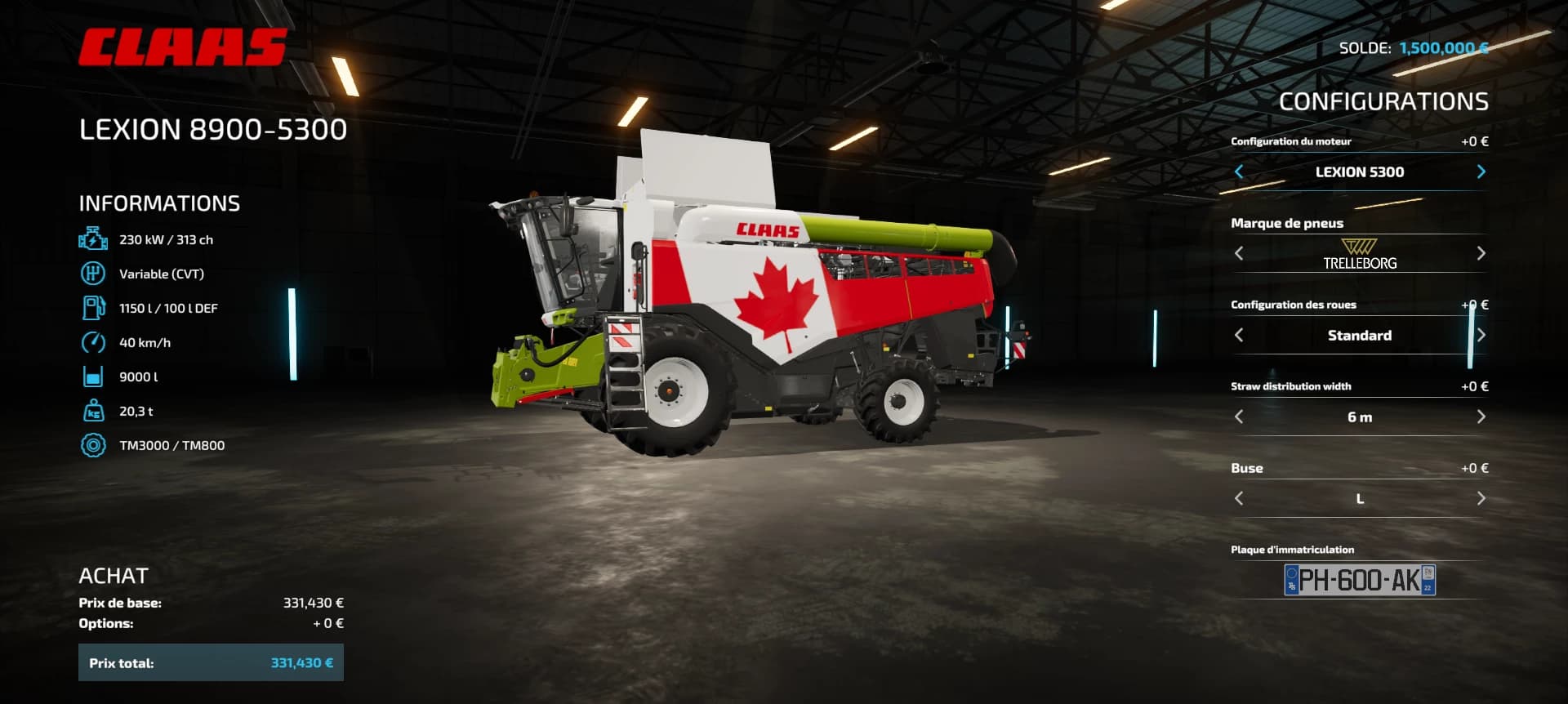CLAAS LEXION CANADA 2
