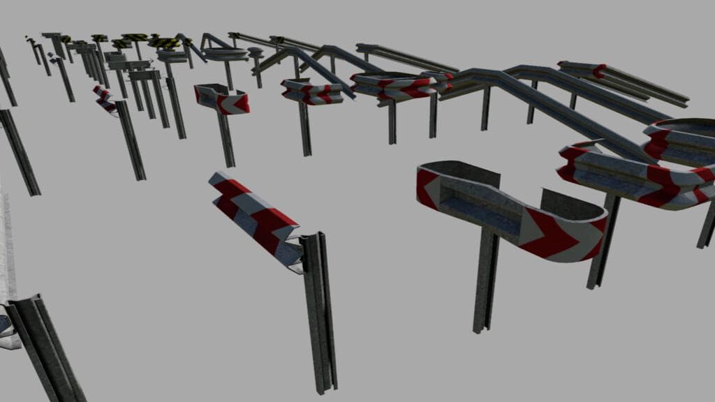 CRASH BARRIERS A PROFIL SET (PREFAB) 3