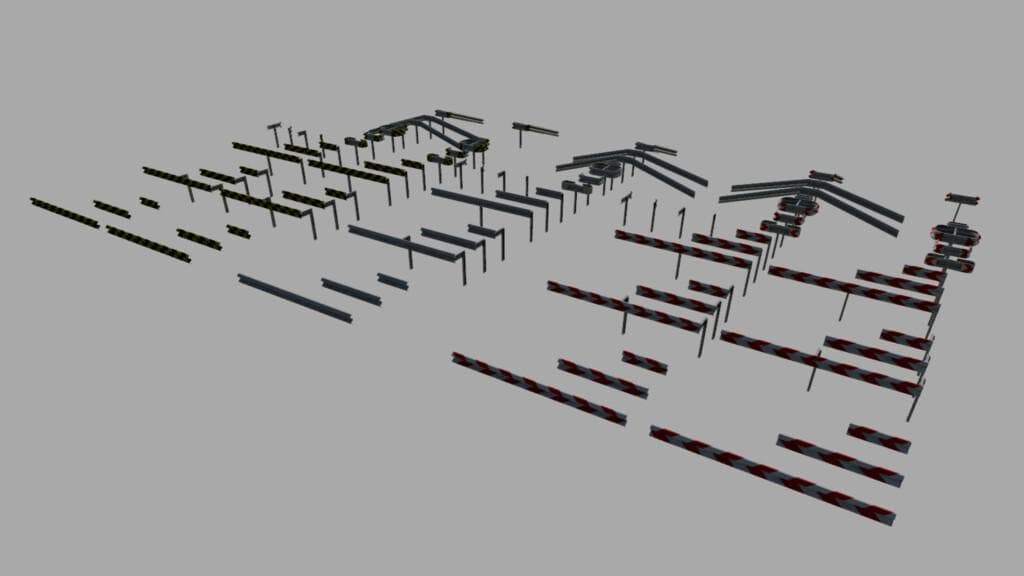CRASH BARRIERS A PROFIL SET (PREFAB) 2