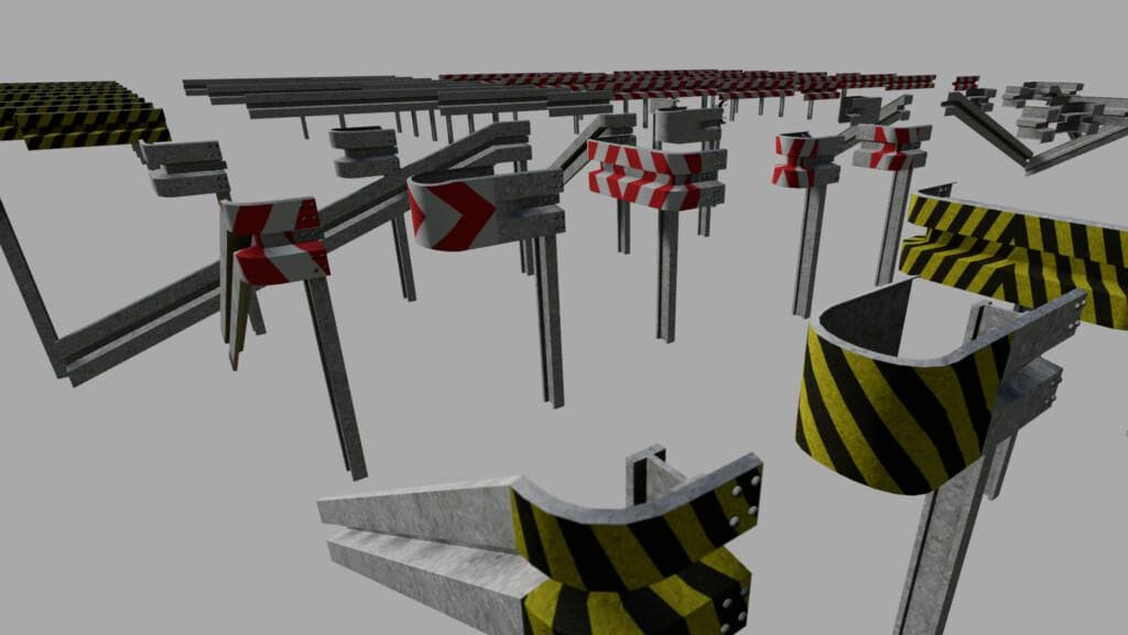 CRASH BARRIERS B PROFIL SET (PREFAB) 2