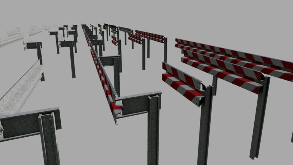 CRASH BARRIERS B PROFIL SET (PREFAB)