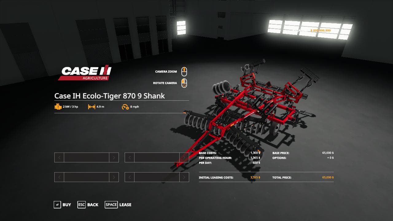 Case 870 ripper 20 meters