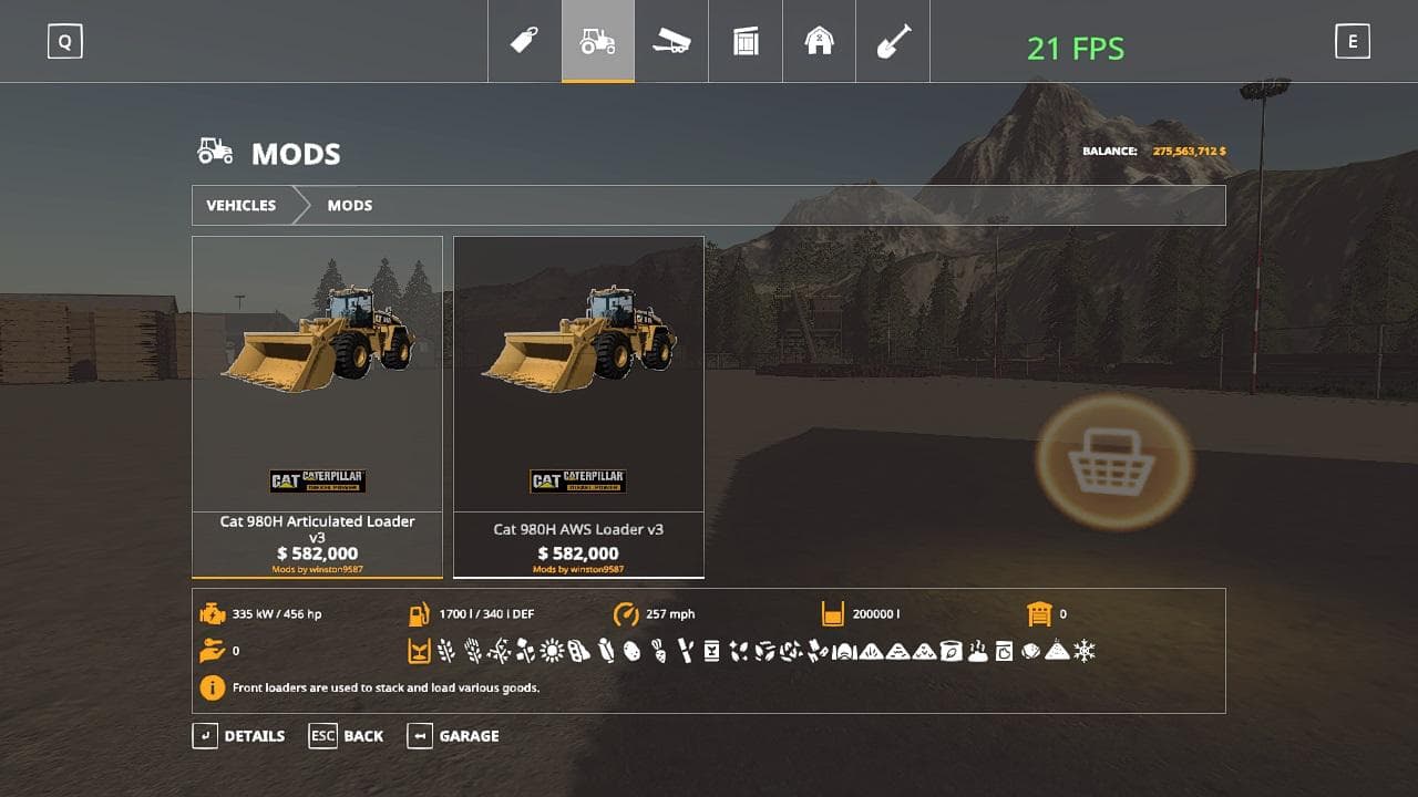 Cat front loader 5