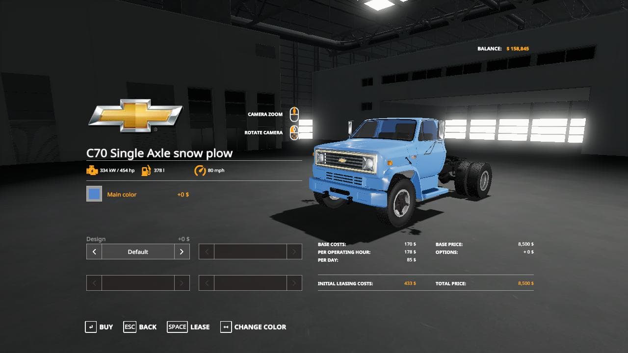 Chevy C70 snow plow truck 5