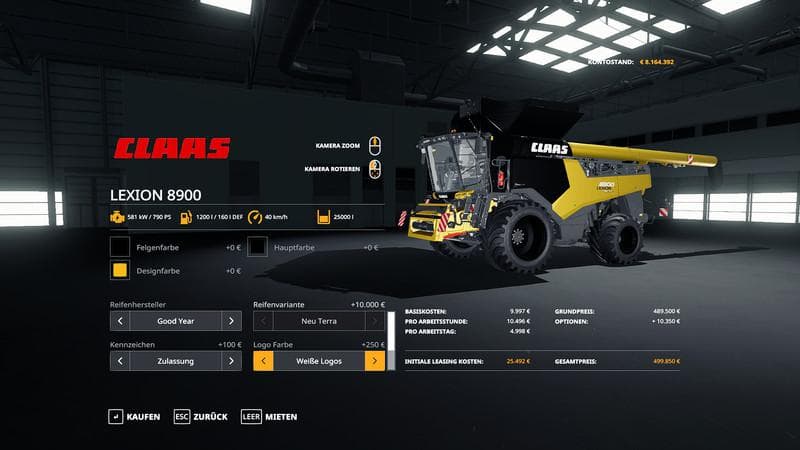 Claas Lexion 8900 Pack 2
