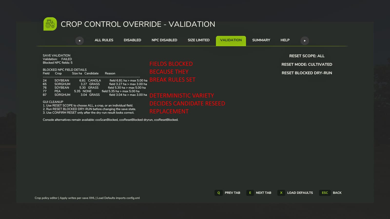 Crop Control Override 2