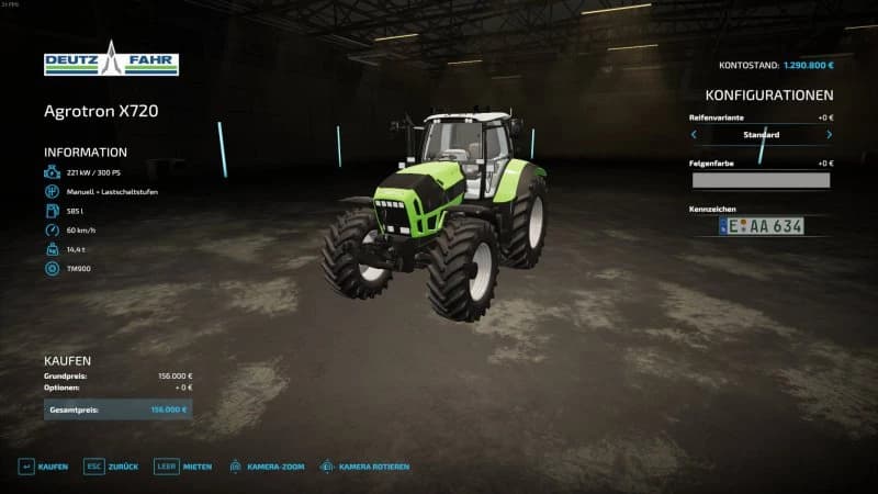 DEUTZ AGROTON X720 GEAR SHIFT, AIR HORN