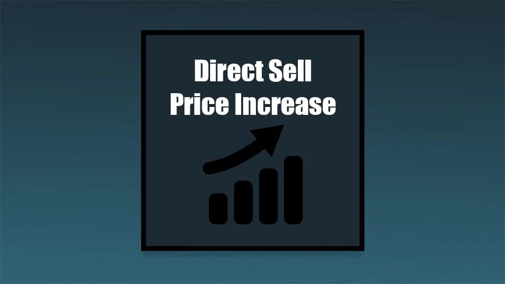 DIRECT SELL PRICE INCREASE 3