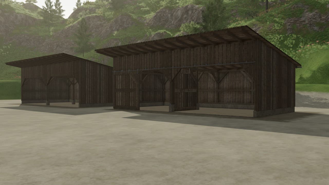 Double-door wooden shed 2
