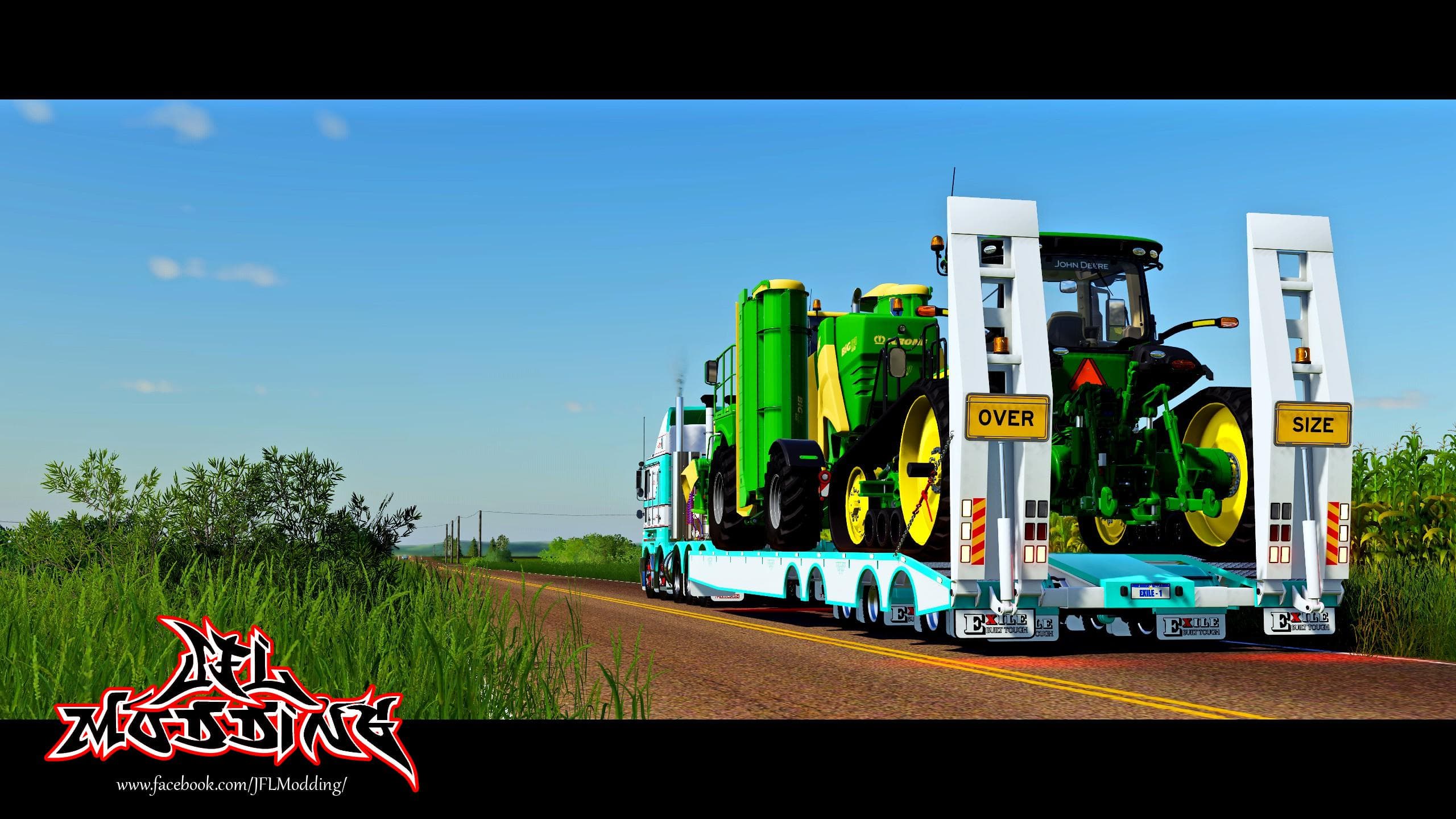 Exile Low Loader with jeep