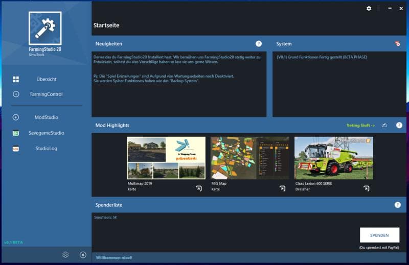 FARMING STUDIO 20 BETA