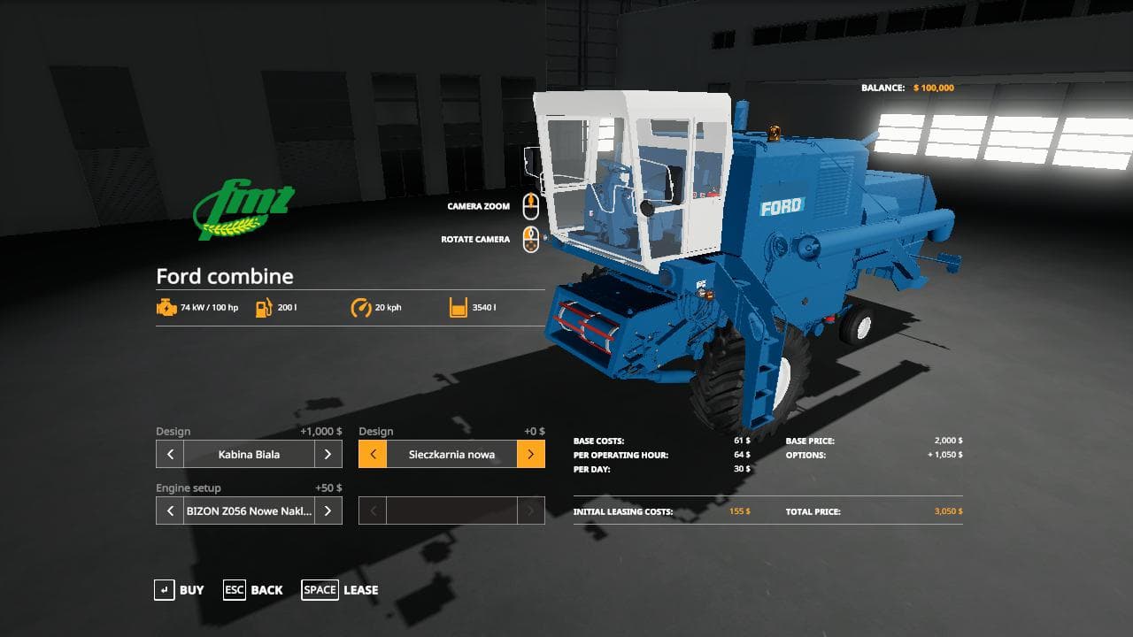 FORD BIZON COMBINE RESKIN 5