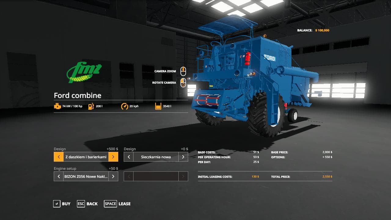 FORD BIZON COMBINE RESKIN 4