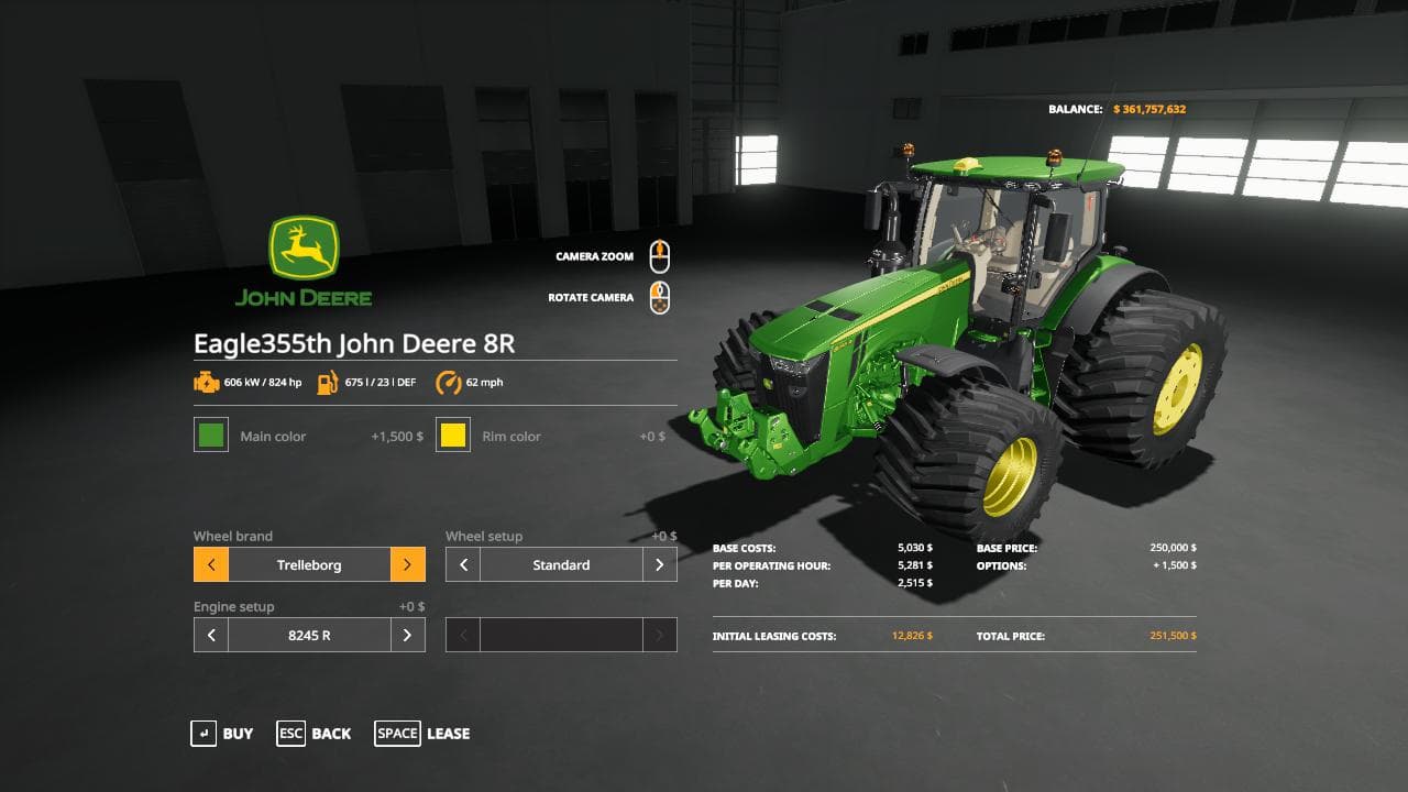 FS19 EAGLE355TH JOHN DEERE 8R 4