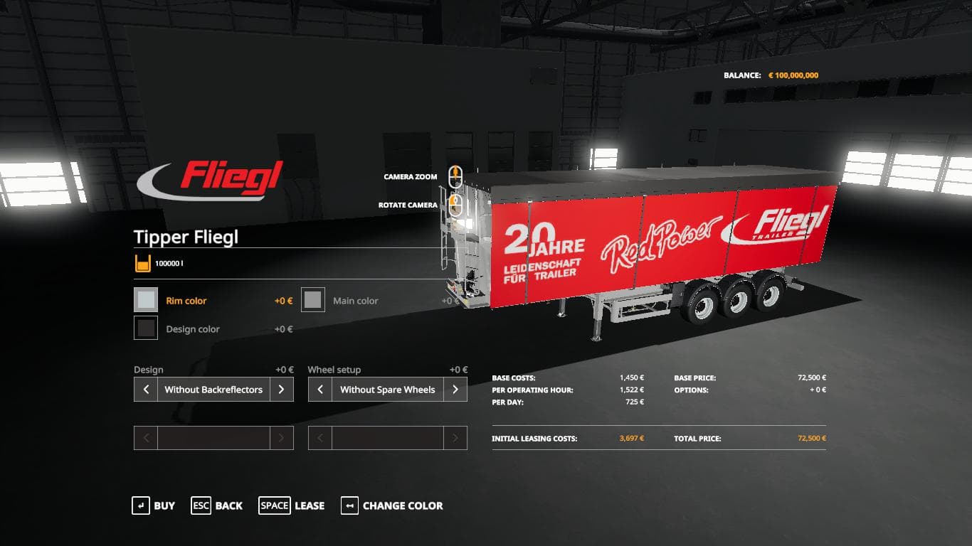 FS19 FLIEGL TIPPER RED POWER 3