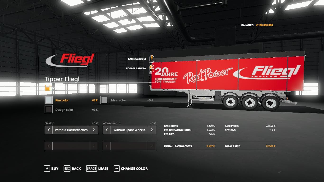 FS19 FLIEGL TIPPER RED POWER 2