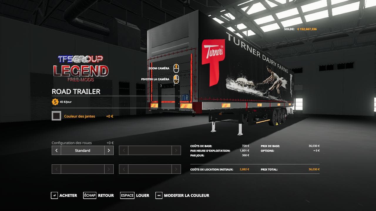 FS19 ROAD TRAILER TUNER DAIRY