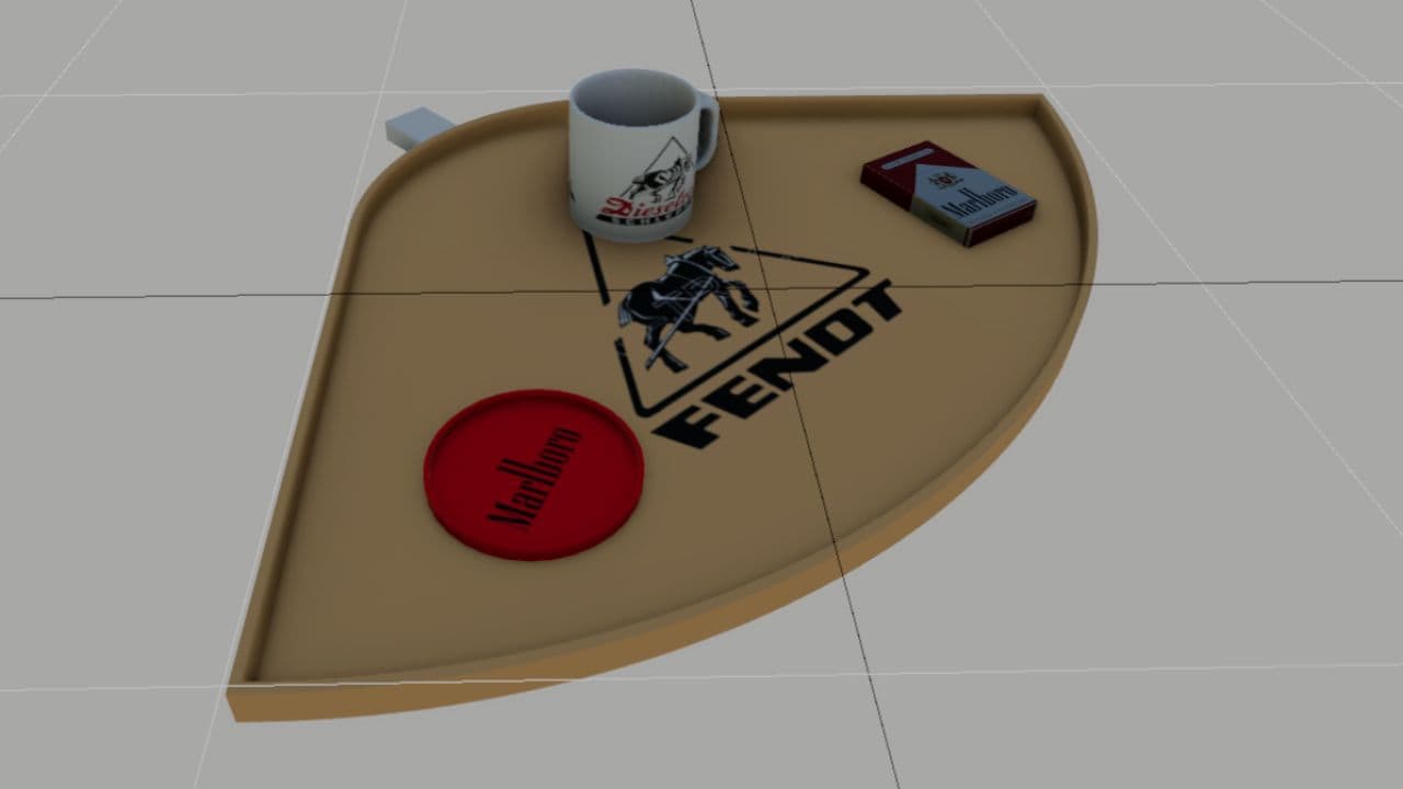 Fendt table with decoration (Prefab) 3