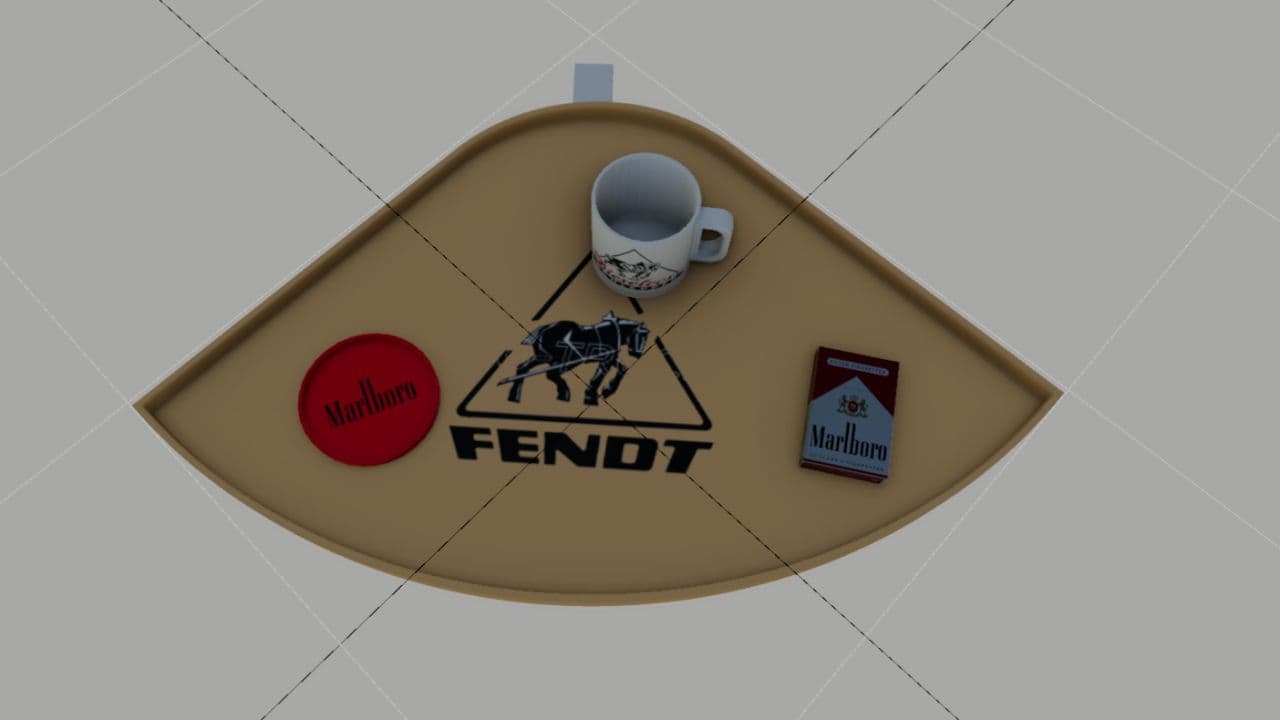 Fendt table with decoration (Prefab) 2