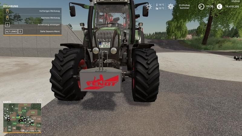 Fendt weight 800kg