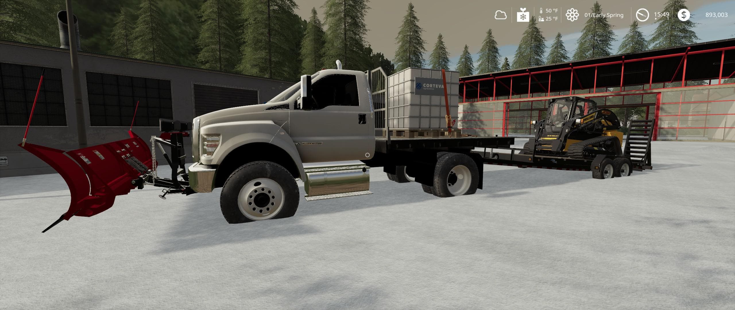 Ford F750 Flatbed Plow Truck 3