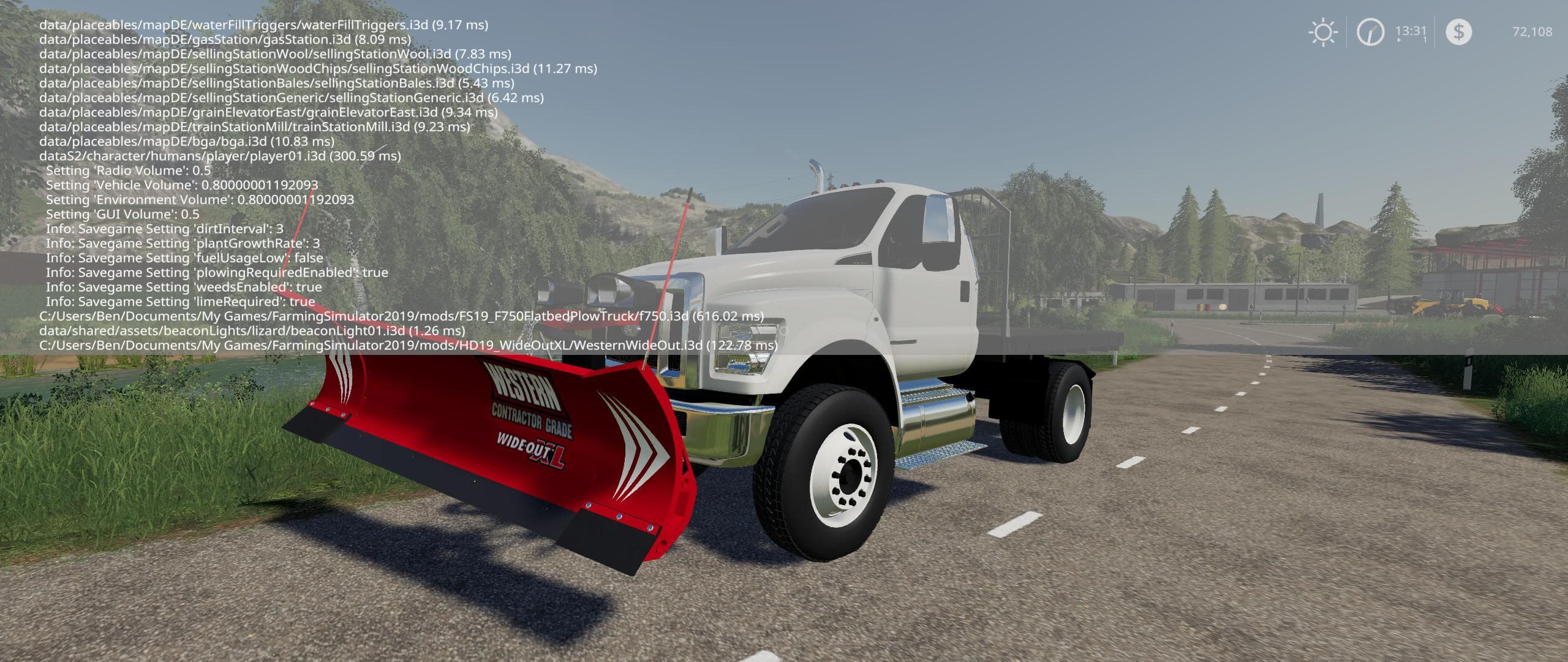 Ford F750 Flatbed Plow Truck 2