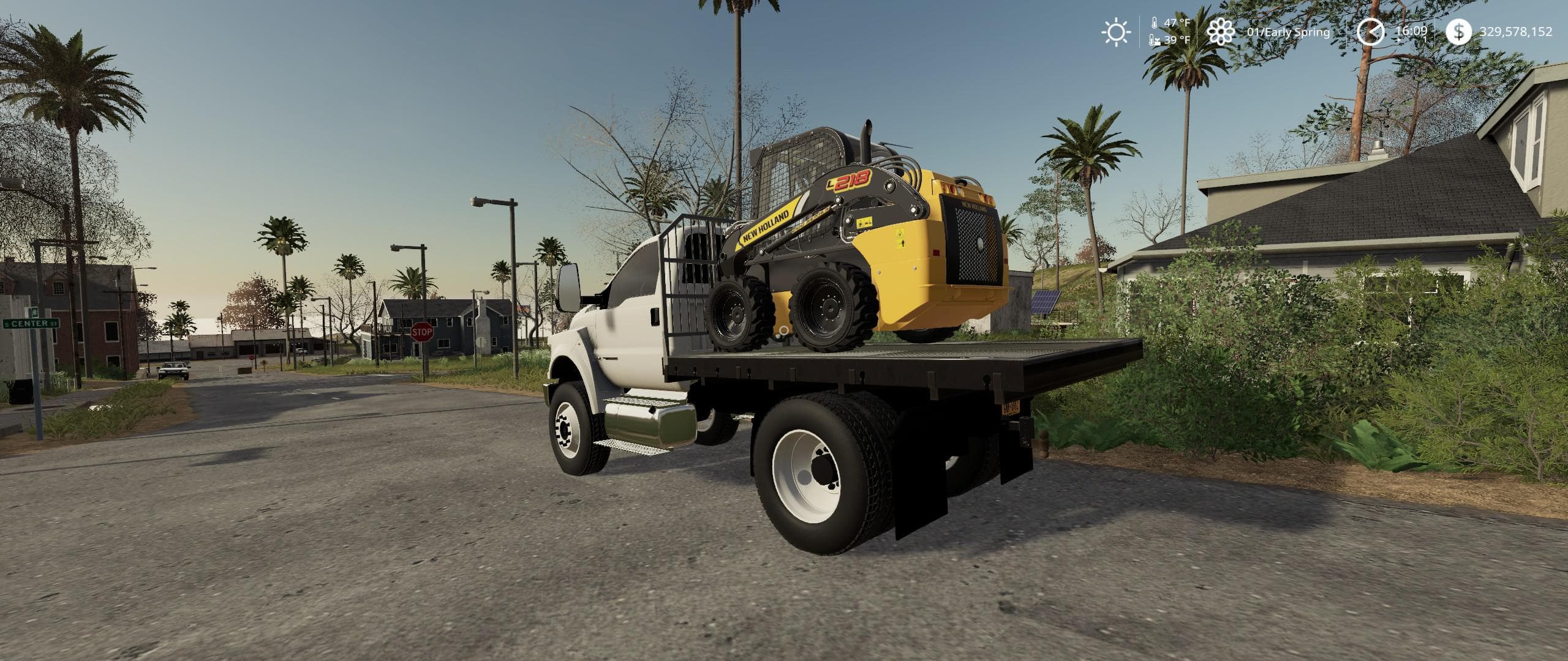 Ford F750 Flatbed Plow Truck