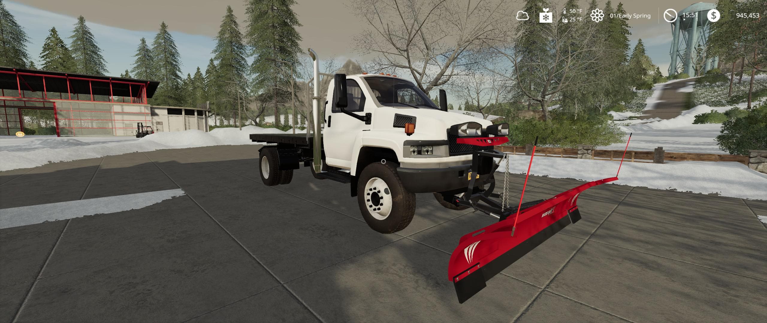 GMC Topkick Flatbed Plow Truck 5