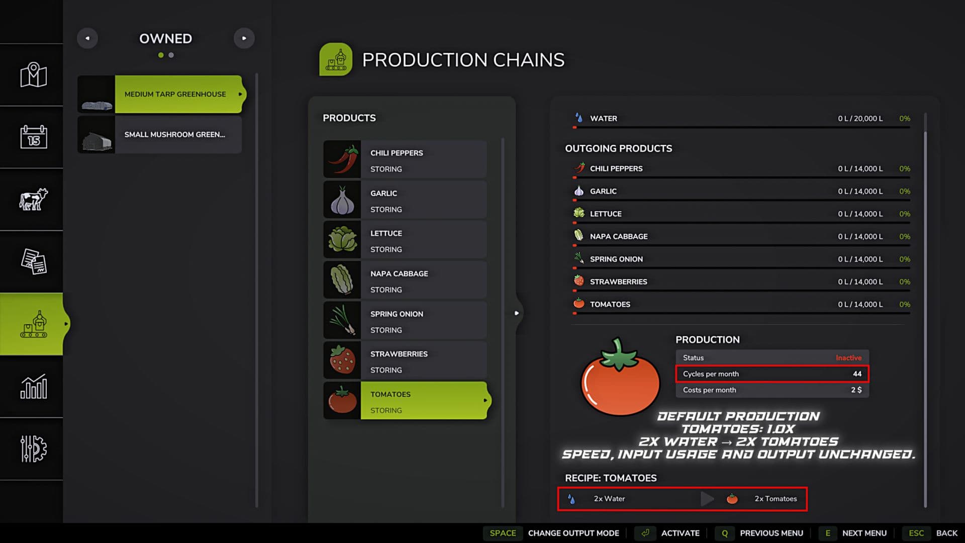 Greenhouse production control 3