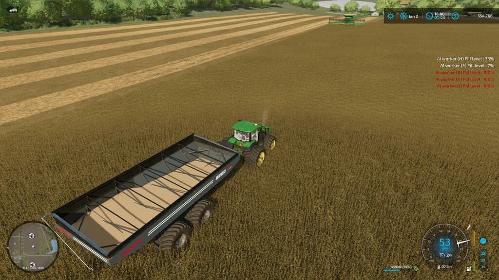 HARVESTER FILL MONITOR