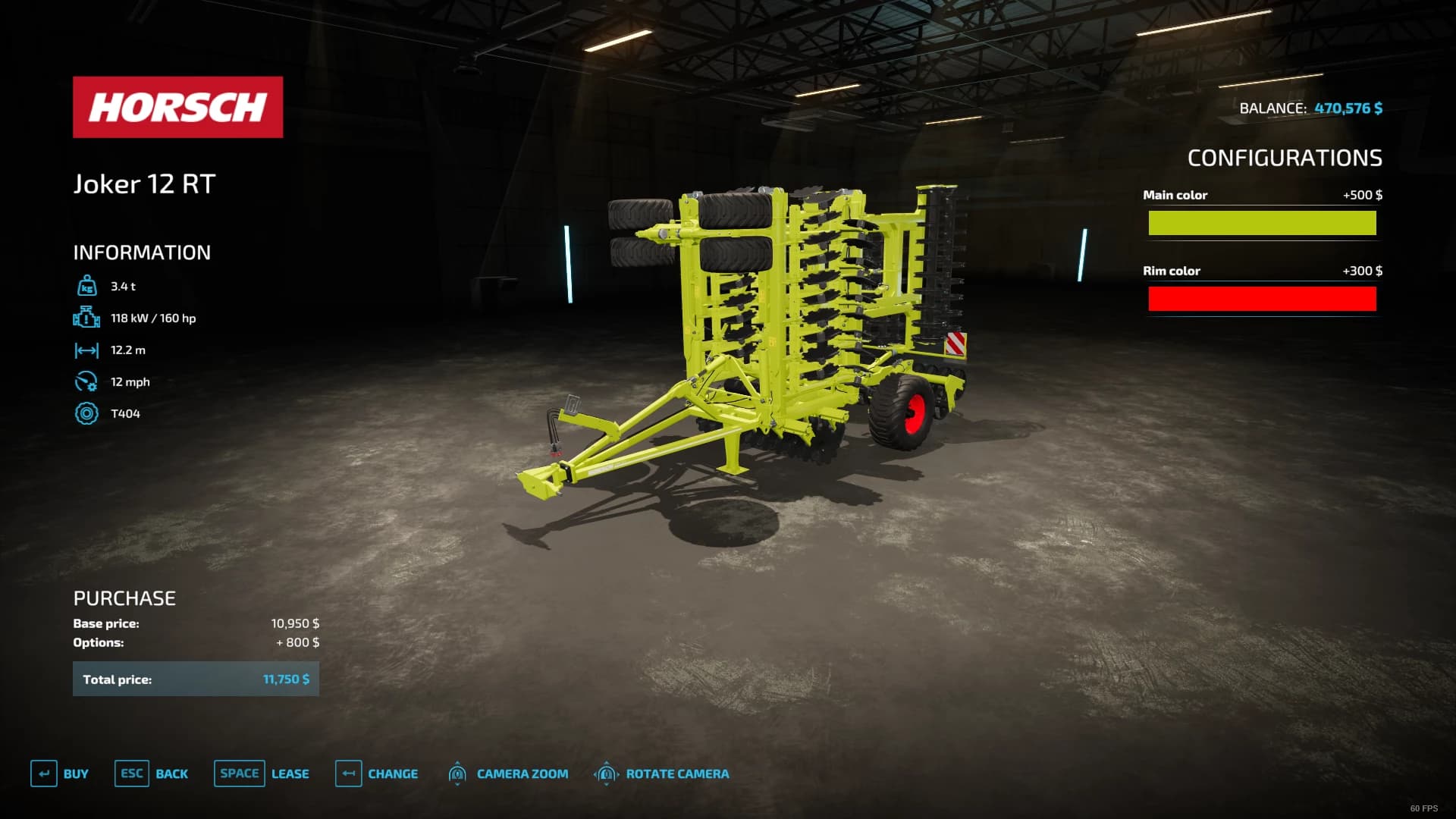 HORSCH JOKER 12 RT PLOW