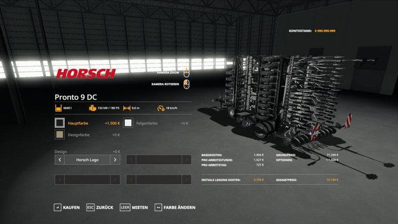 HORSCH PRONTO 9 DC HOTFIX 2