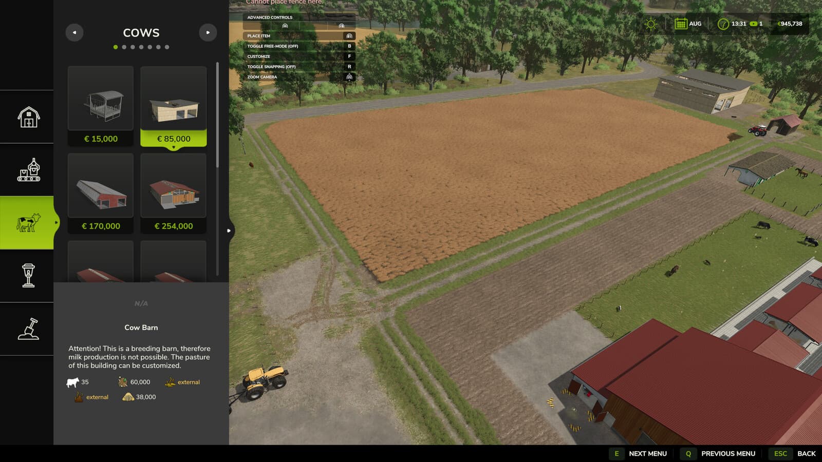 Build Menu: Husbandry Storage Info 4