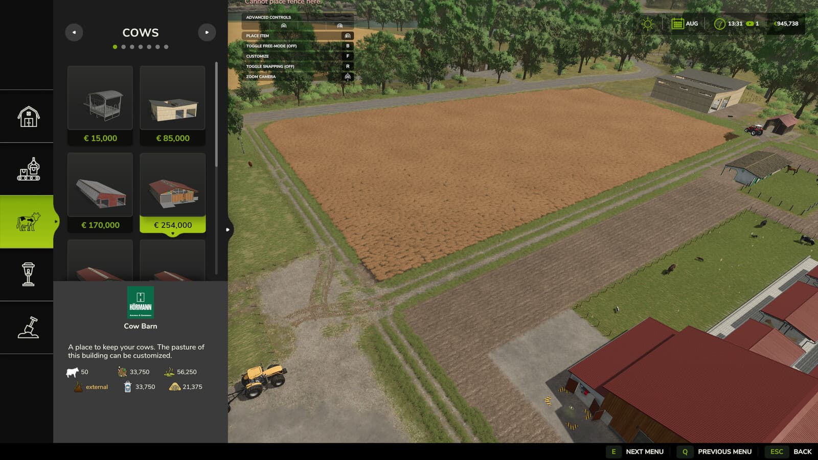 Build Menu: Husbandry Storage Info 3